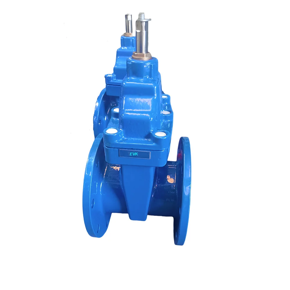 Hand Wheel DIN AWWS PN10/16 DN50-600 Cast Iron GGG50 DI  Resilient Soft Sealed Flange End  Gate Valve  for Water ,Oil,Gas Lines
