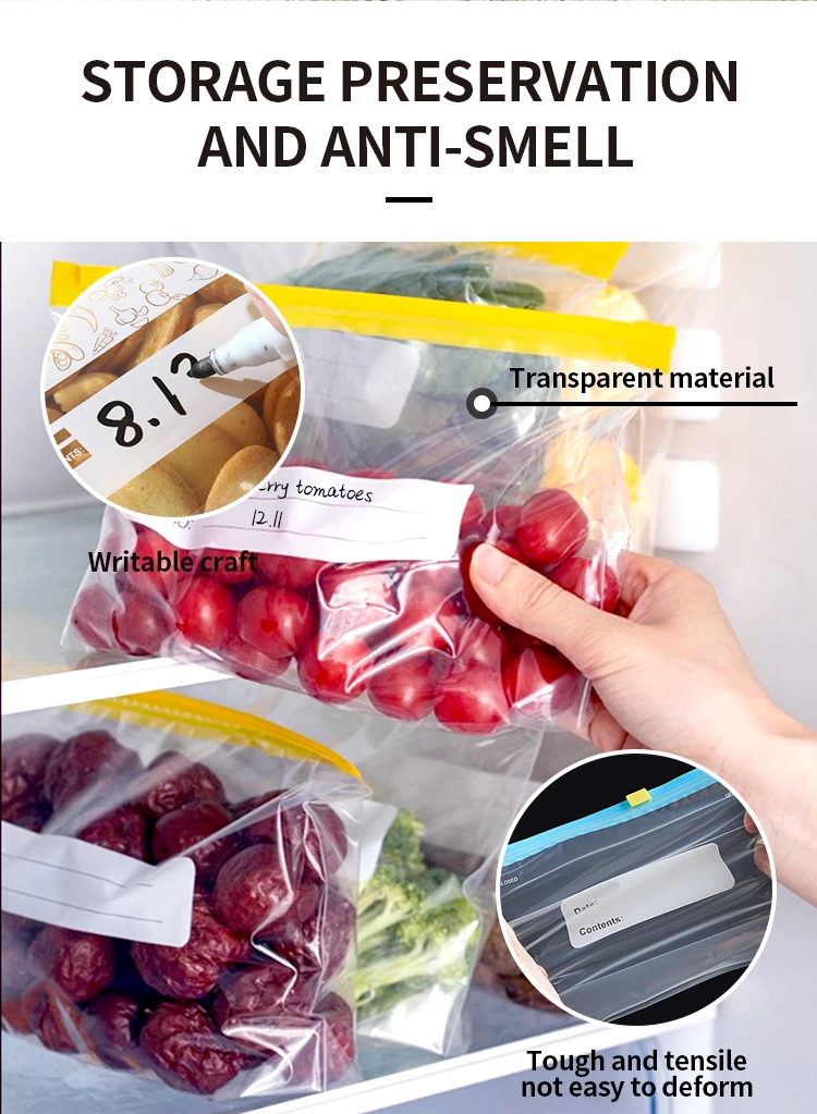 AIUDO Direct Factory Transparent LDPE Plastic Zipper Sealed Frozen Storage Clear Ziplock Custom Food Grade Packaging Slider Bag