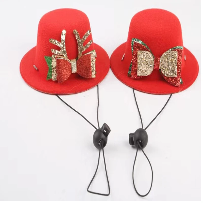 Pet Christmas  Hat Dog Cat Police Hat Pet Dress Up Accessories for Halloween Christmas Cosplay Role Play Party Photo Props