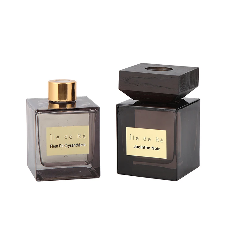 Hotsale Stocked Home Glass Bottle Fragrance Handmade Wood Cap Stick Perfume Diffuser Reed Oil Perfume