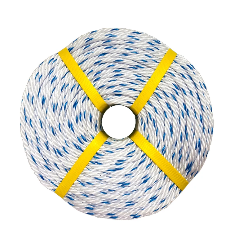 New Products Good Abrasion Resistance Flat Pp Braided 3/4 Strands Rope Plastic