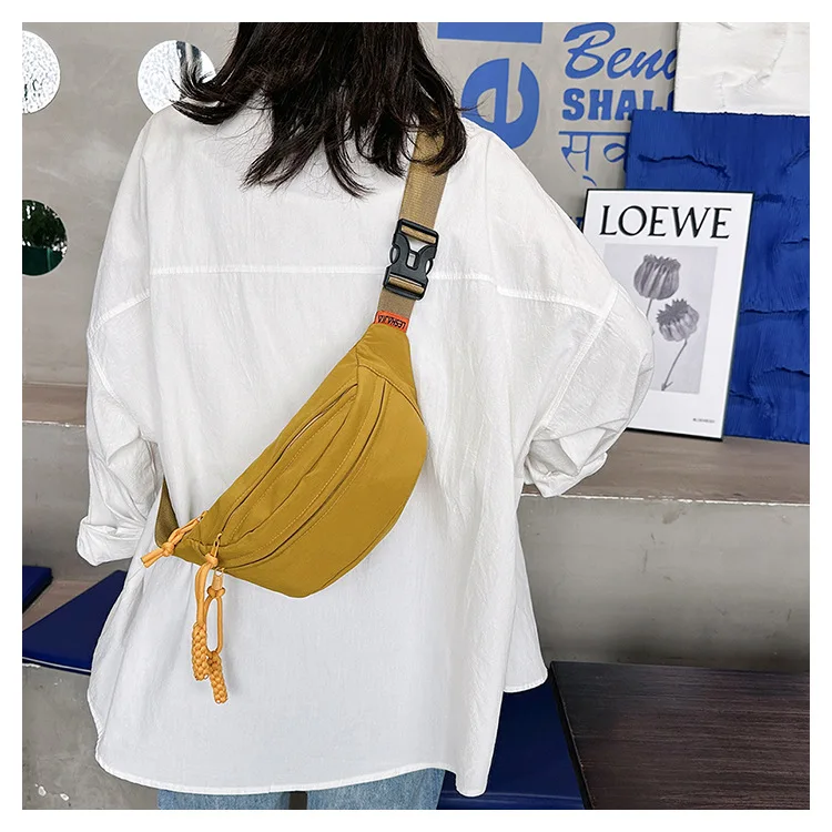 Unisex Waist Bags Waterproof Fanny Pack Nylon Mini Crossbody Bag Shoulder Mens Canvas Messenger Bag