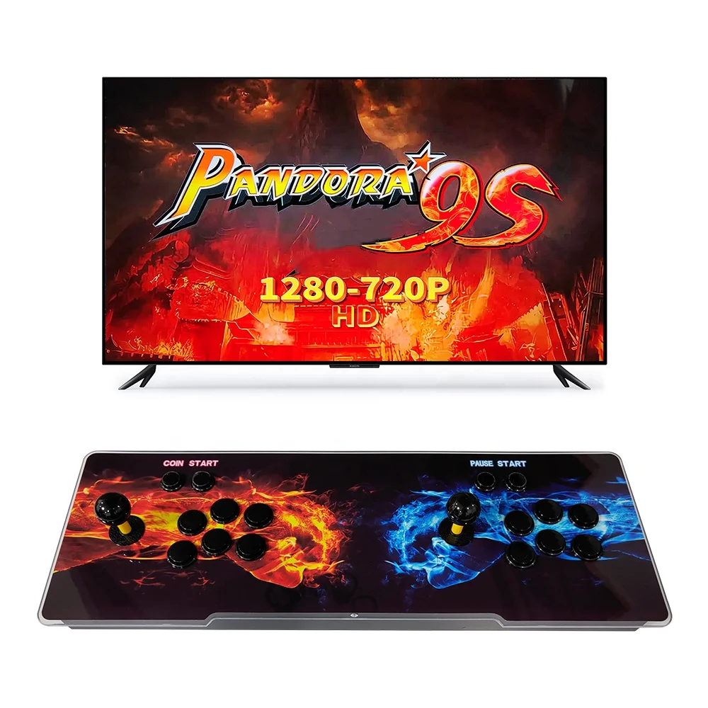Retro Pandora Arcade 9S/9D 4260 Games Console 1-4 Player E-Sport Game Box WIth LED Light