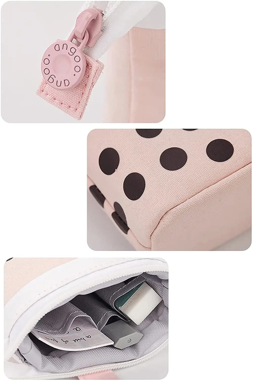 Hot Selling Solid Canvas Pencil Pen Bag Large Capacity Creative Fabric Pencil Case For School