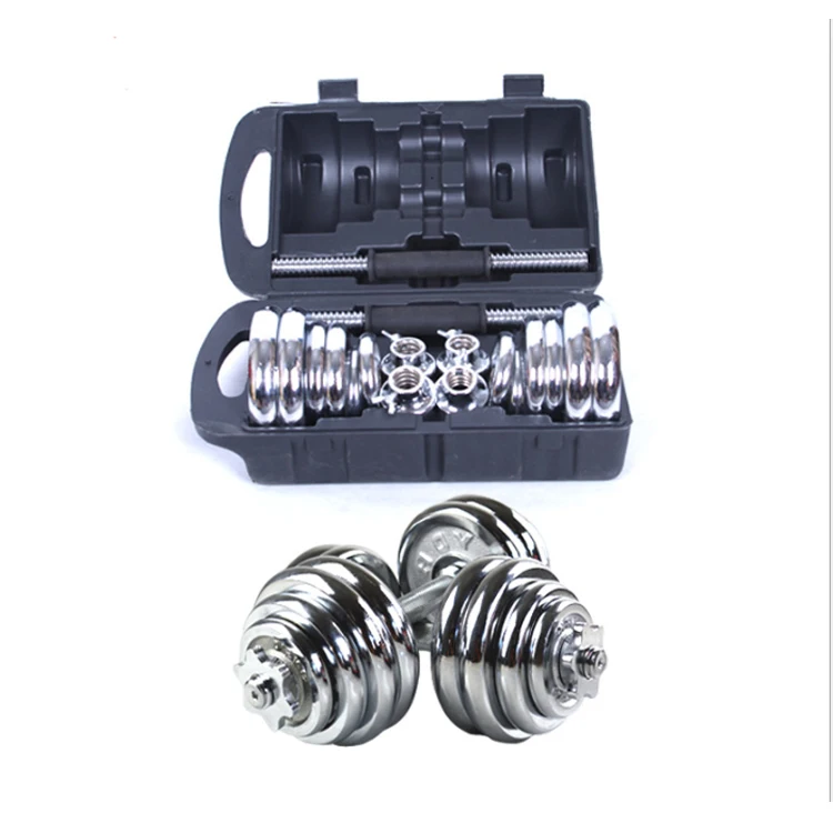 Quality adjustable electroplated barbell set cheap price 50kg