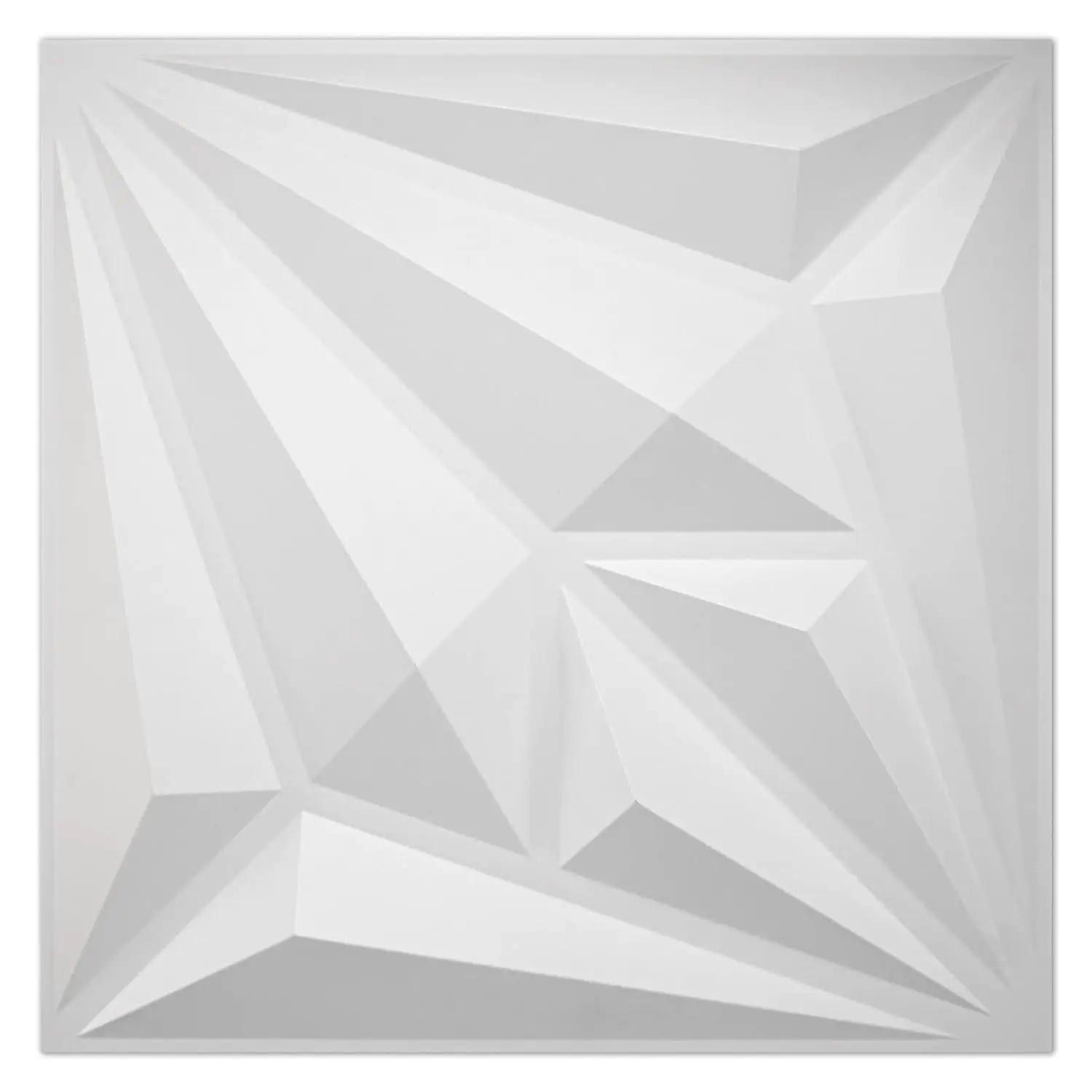 PVC 3D Wall Panels, Plastic Decorative Wall Tile in White for Residential and Commercial Interior Decor