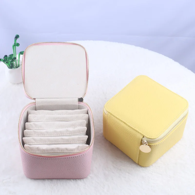 6 in 1 Travel Leather Jewelry Packaging Box Organizer for Necklace Earrings Display Jewelry Holder Custom