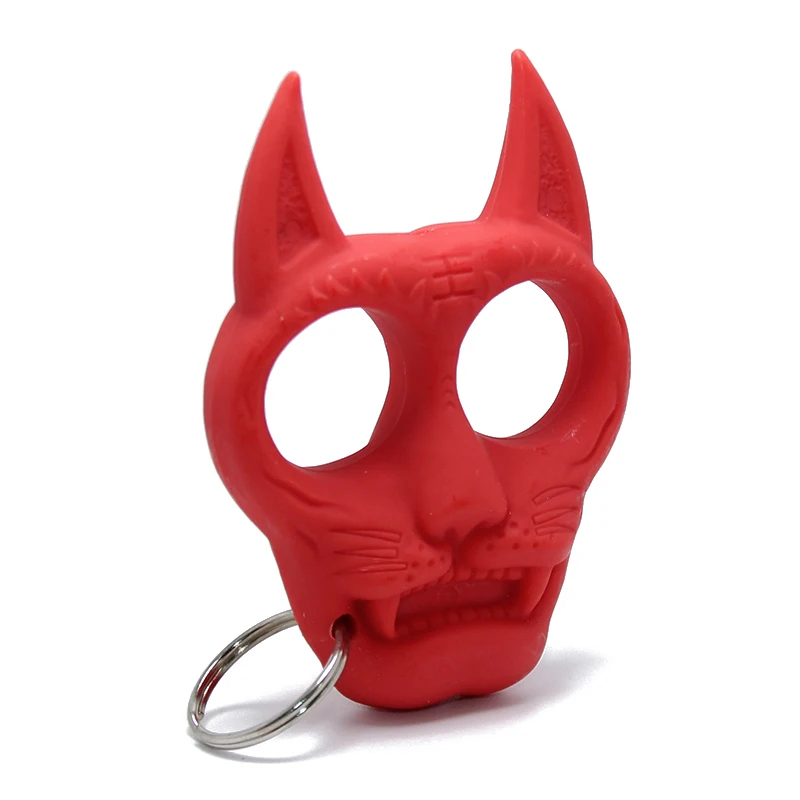 Defense Key Holder Cat Tiger Keyring For Women Fingers Charms Bag Accessory Novelty Strong Hard Plastic Safety Keychain Funny