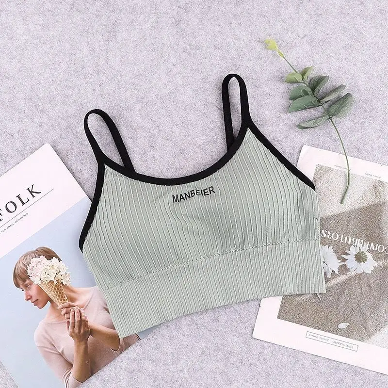 Бесшовное удобное нижнее белье без оправы с надписью hot mark sports beauty