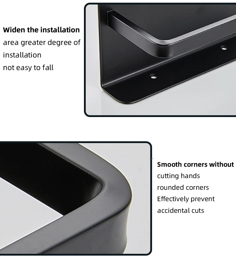 Bathroom Wall Mounted 304 stainless steel Toilet Tissue paper towel roll holder with phone Shelf