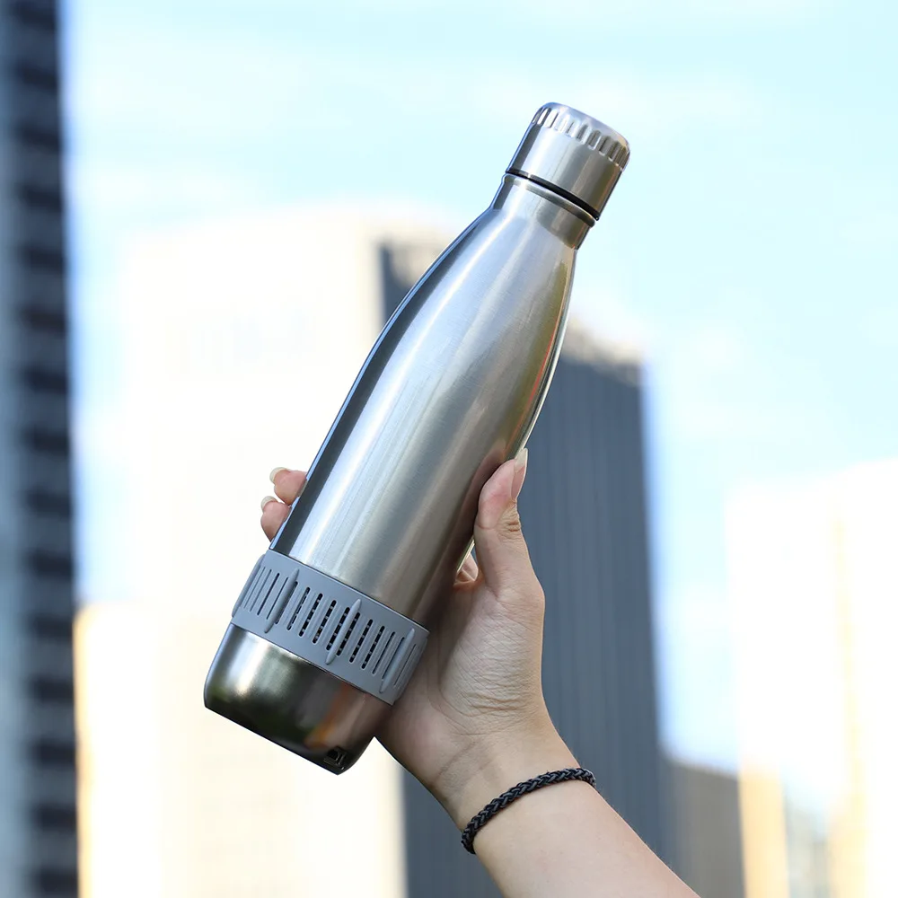 customized portable smart wireless speaker tumblers music player water bottle  500ml double wall  stainless steel tumbler