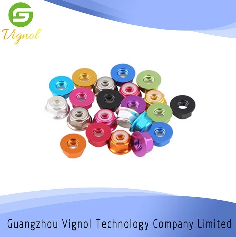 M4 M5 M6 M8 M10 Aluminum locknuts Serrated locknuts