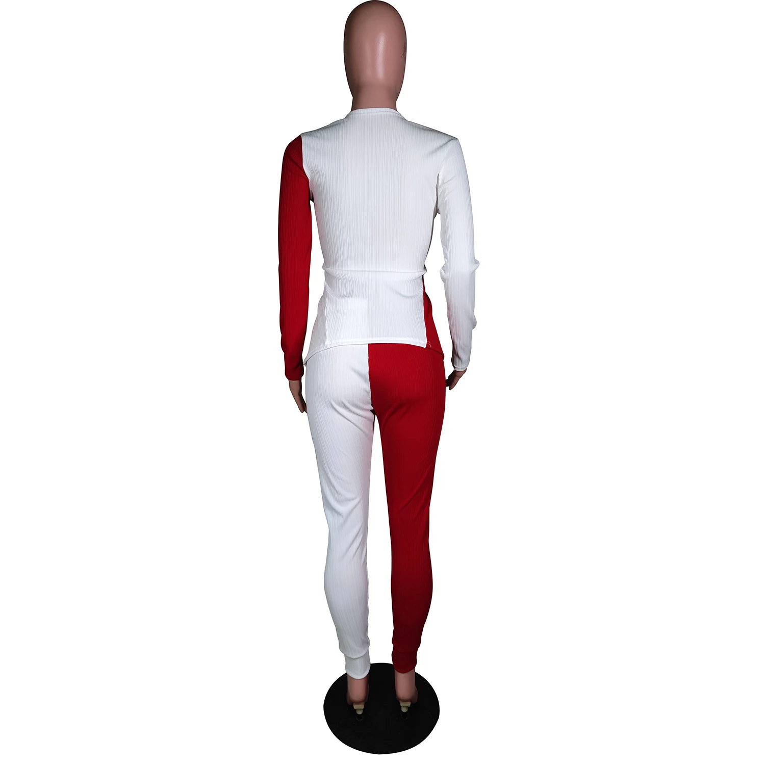 Женский Повседневный комплект из двух предметов, однотонный укороченный Топ с длинным рукавом и рюшами, с открытыми плечами и высокой талией, осень 2021