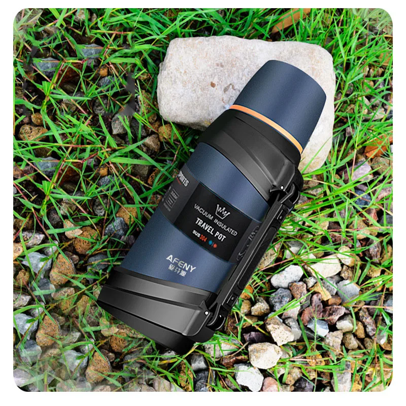 Wholesale 2L Large Capacity Stainless Steel Insulated Water Bottle Double Wall Vacuum Flask Thermos Wide Mouth With Straw Lid