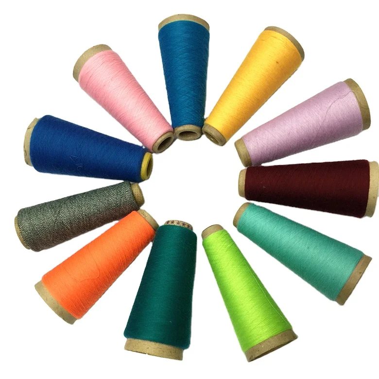 ring spun 100% polyester colored  yarn with high tenacity