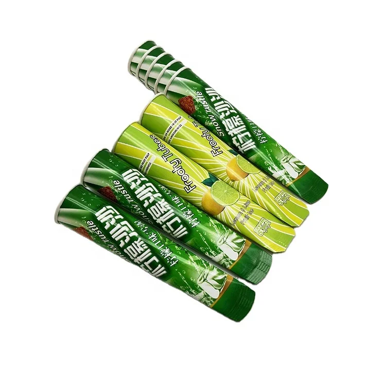  110ml одноразовые calippo упаковочные тюбики высокое качество резиновые мороженое бумага
