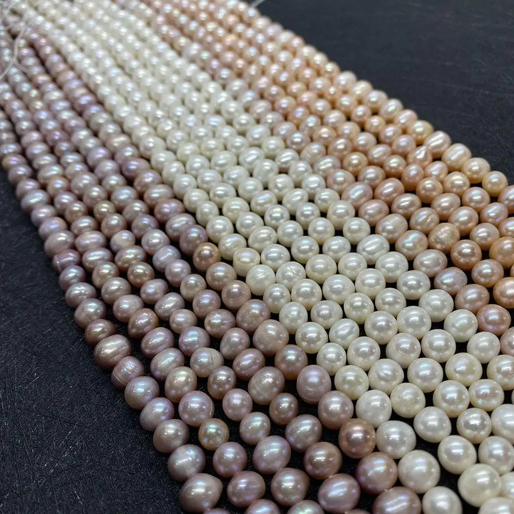 3-12mm Good Quality Natural Freshwater Pearl White pink Purple Freshwater Cultured Pearl for Jewelry Making