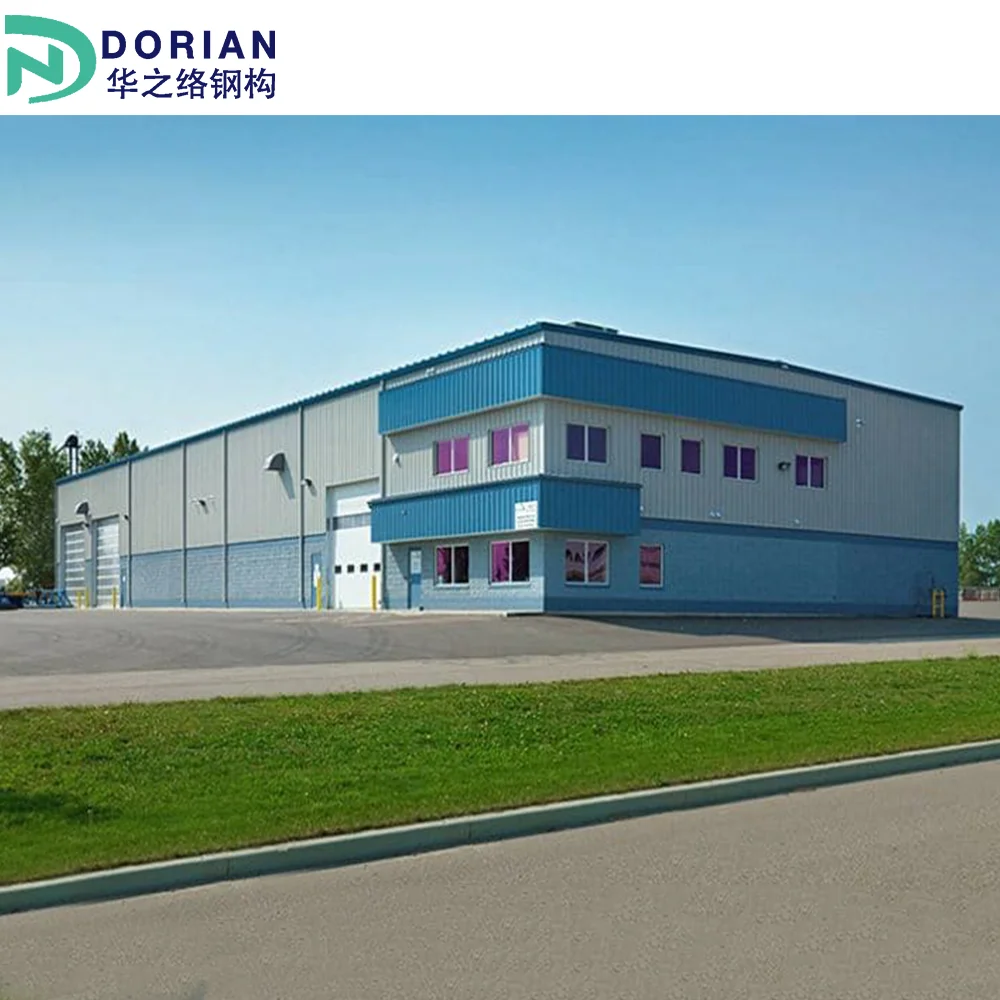 Prefab 2 story Steel Structure buildings roof truss structures Construction commercial building With Cad Drawing