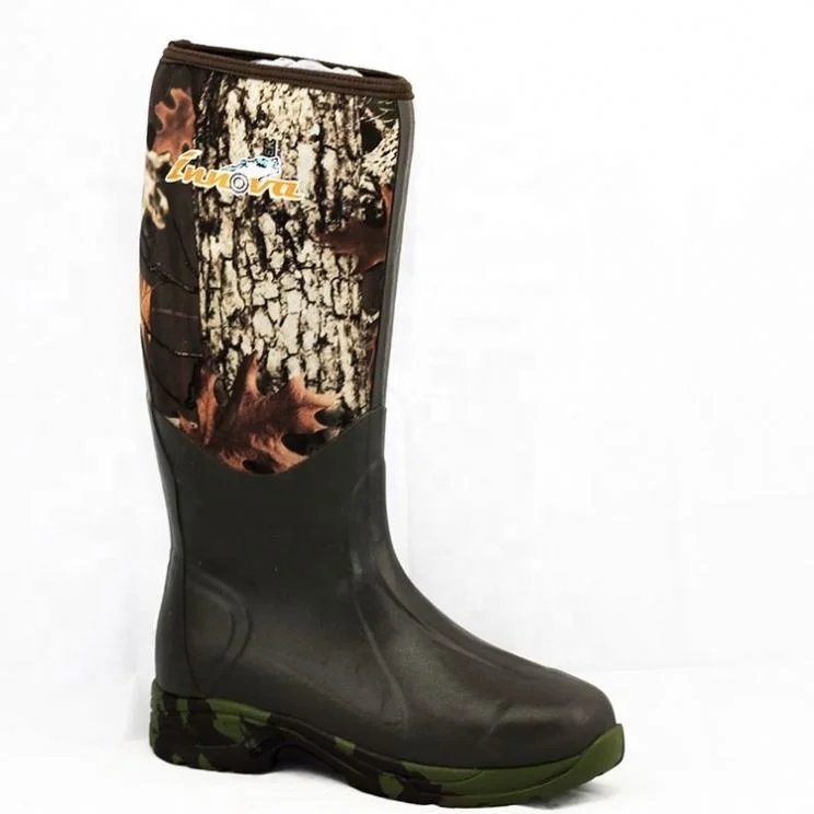 Customized Logo Uniform Wholesale Tactical Hunting Boots EVA Adult Cotton Fabric Midi Rubber Single Jersey Winter Boots Men Aida