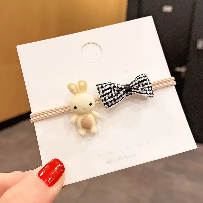 Ball sugar teddy bear hair tie high elastic headrope ponytail holders bows elastic hair rubber bands accessories for women girls