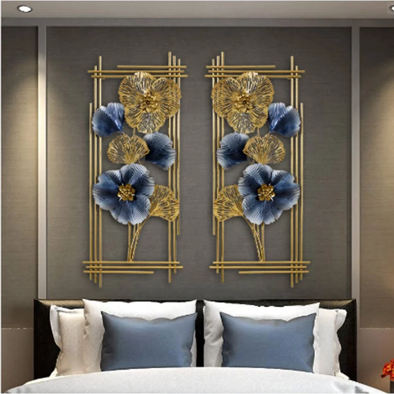 
New modern simple metal home decoration Club hollow double-sided wall decoration 