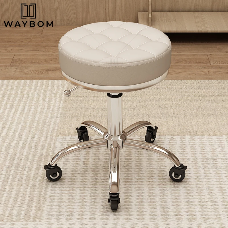 Hot sell  salon stylist chair black Salon Furniture hair salon stool Height adjustable beauty stool barber master stool