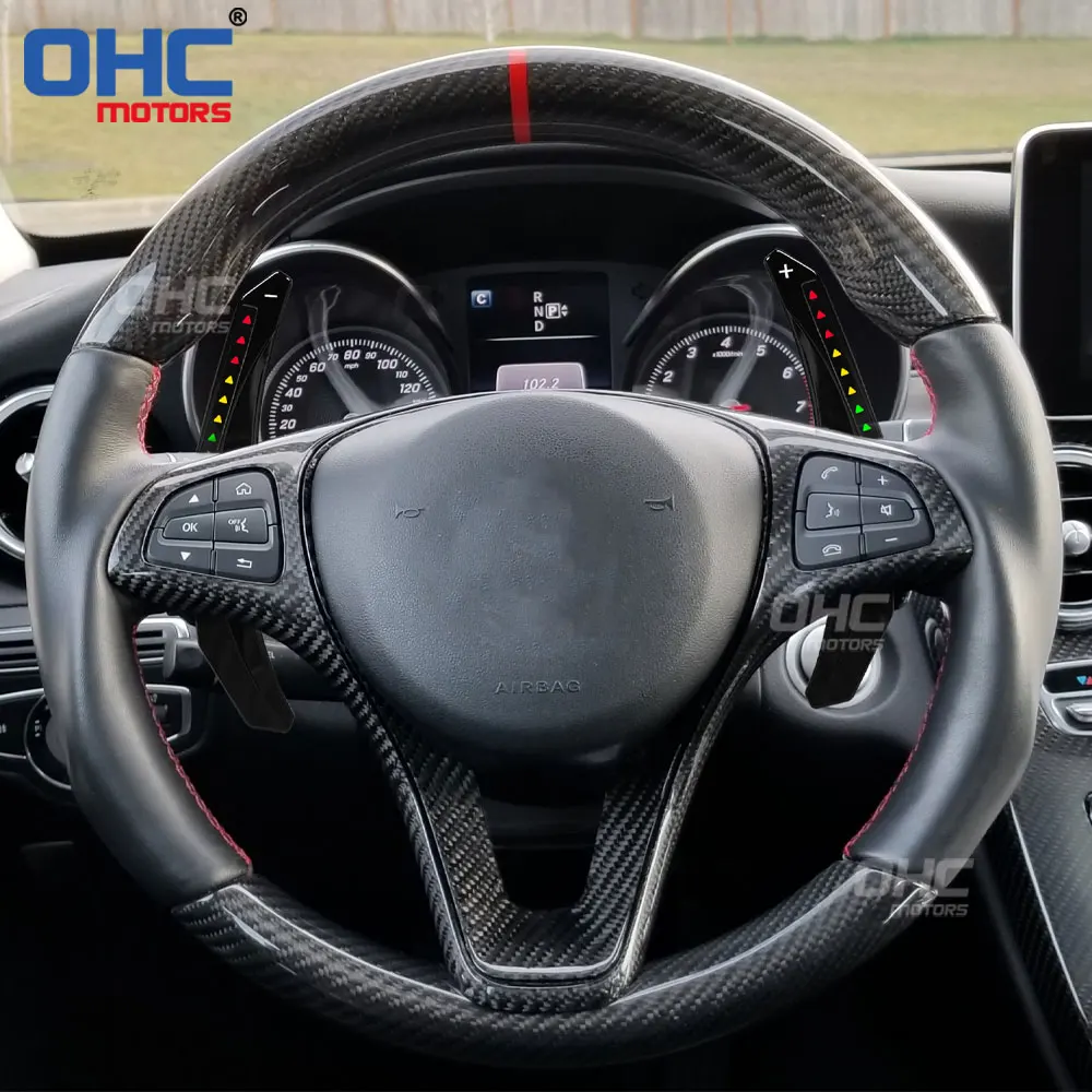 Car Steering Wheel Shift Paddle for Mercedes GLA X156 180 250 GLC GLE W213 W204 W205 X253 2013-2019 LED RPM Smart Paddle Shift