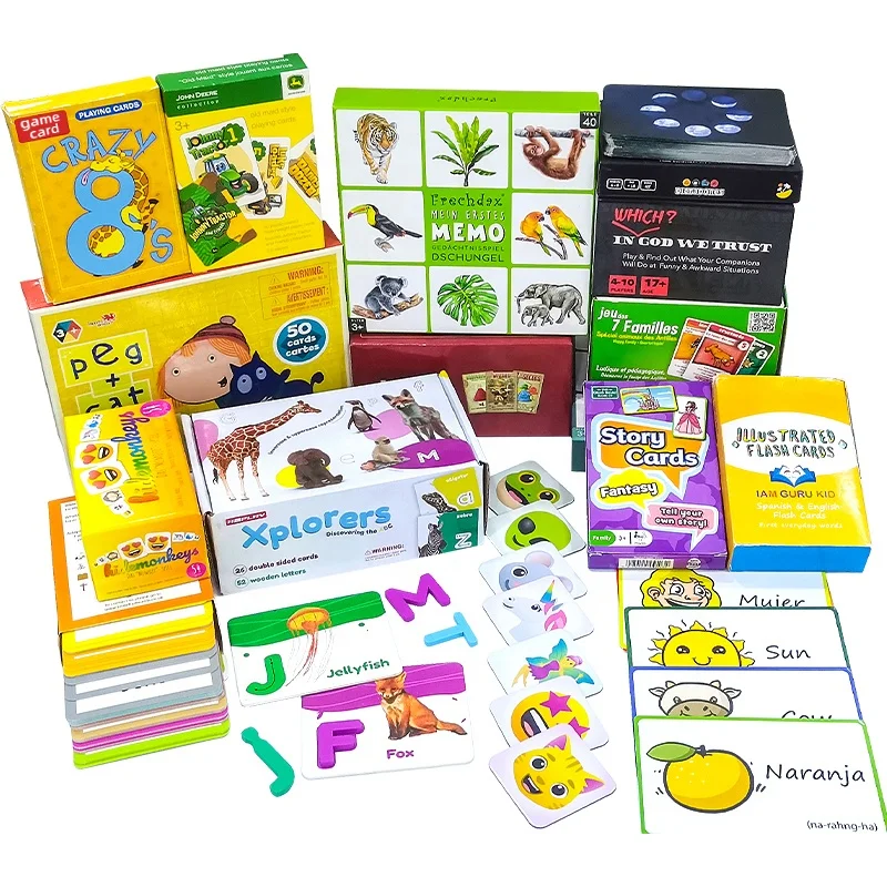 Пользовательский дизайн бумажная игральная карточная игра для вечеринки