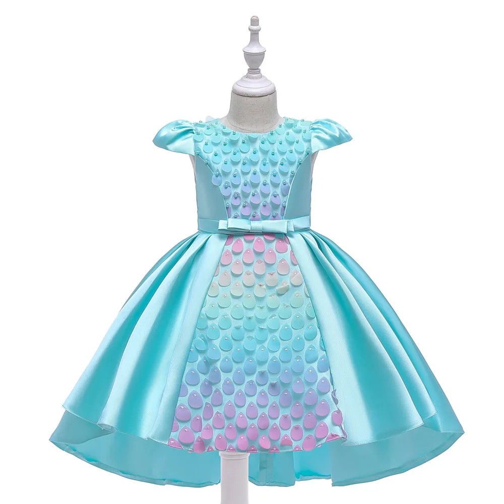 Tassel Sequins Elegant Princess Party Dress Stylish Girl Clothes Wedding Formal Wear