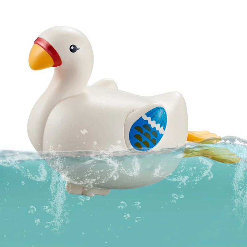 XST For Toddlers Wind-up Swan Tub Swimming Bathroom Animal Plastic  Baby Wind up Bath Toys