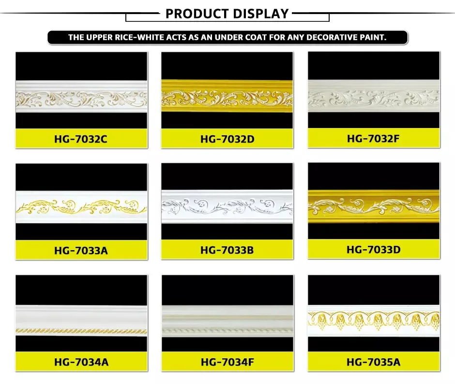 
Building Material Polyurethane PU Cornice Moulding Decorative Flexible Wire 