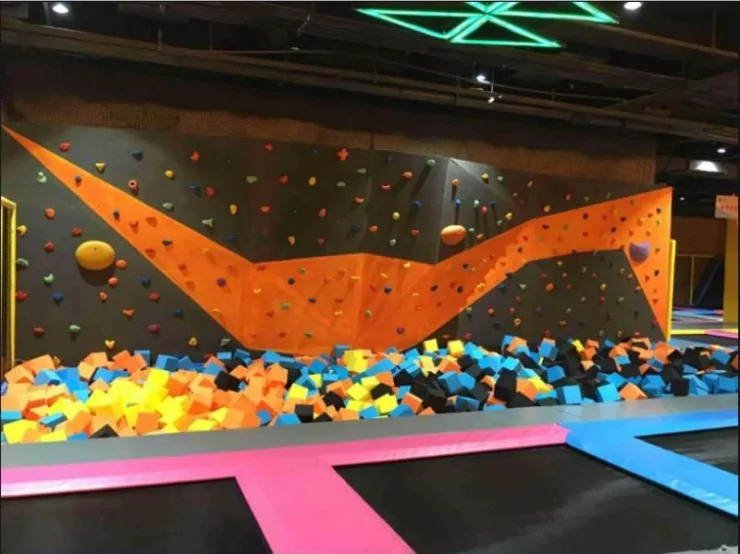 Rainbow Trampoline Children Playground Soft Foam Colorful Square Sponge for Kids Indoor Play