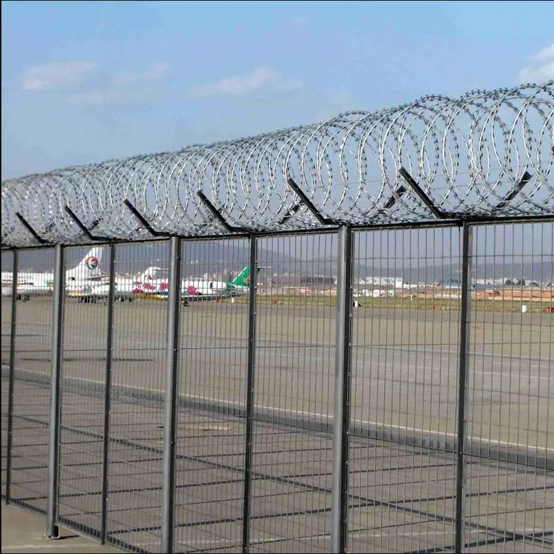 airport fence high quality airport prison barbed wire fence 358 fence airport