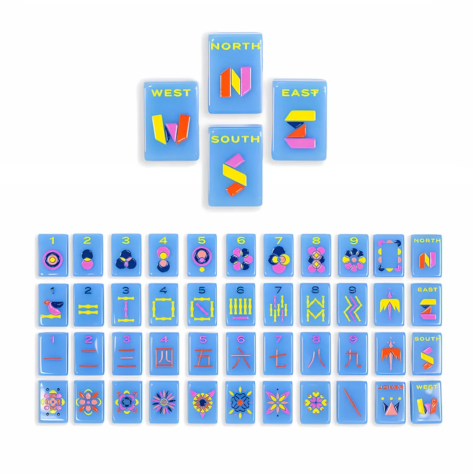 Most Popular Acrylic Luxury Mahjong Set Custom Singapore Malaysia American Mahjong Tiles Crystal Acrylic Mahjong Game