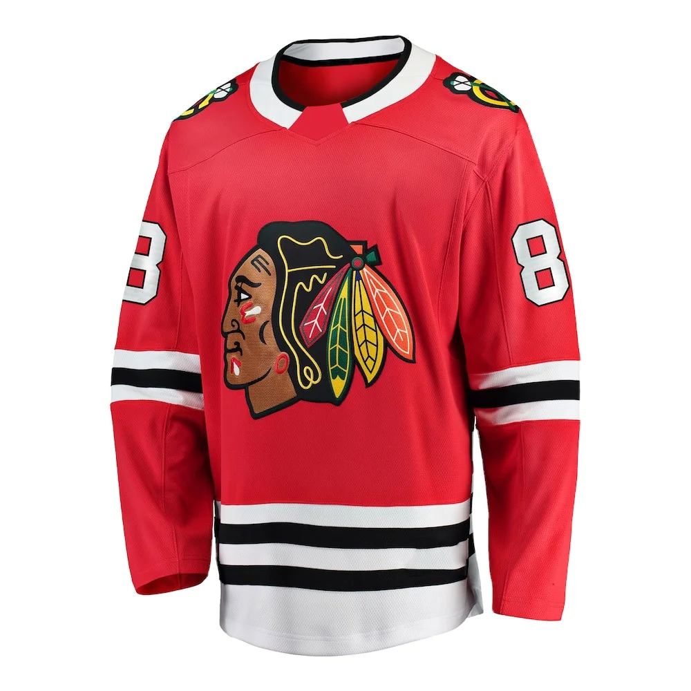  Мужская майка для хоккея с шайбой мужская команды Chicago Blackhawks Red