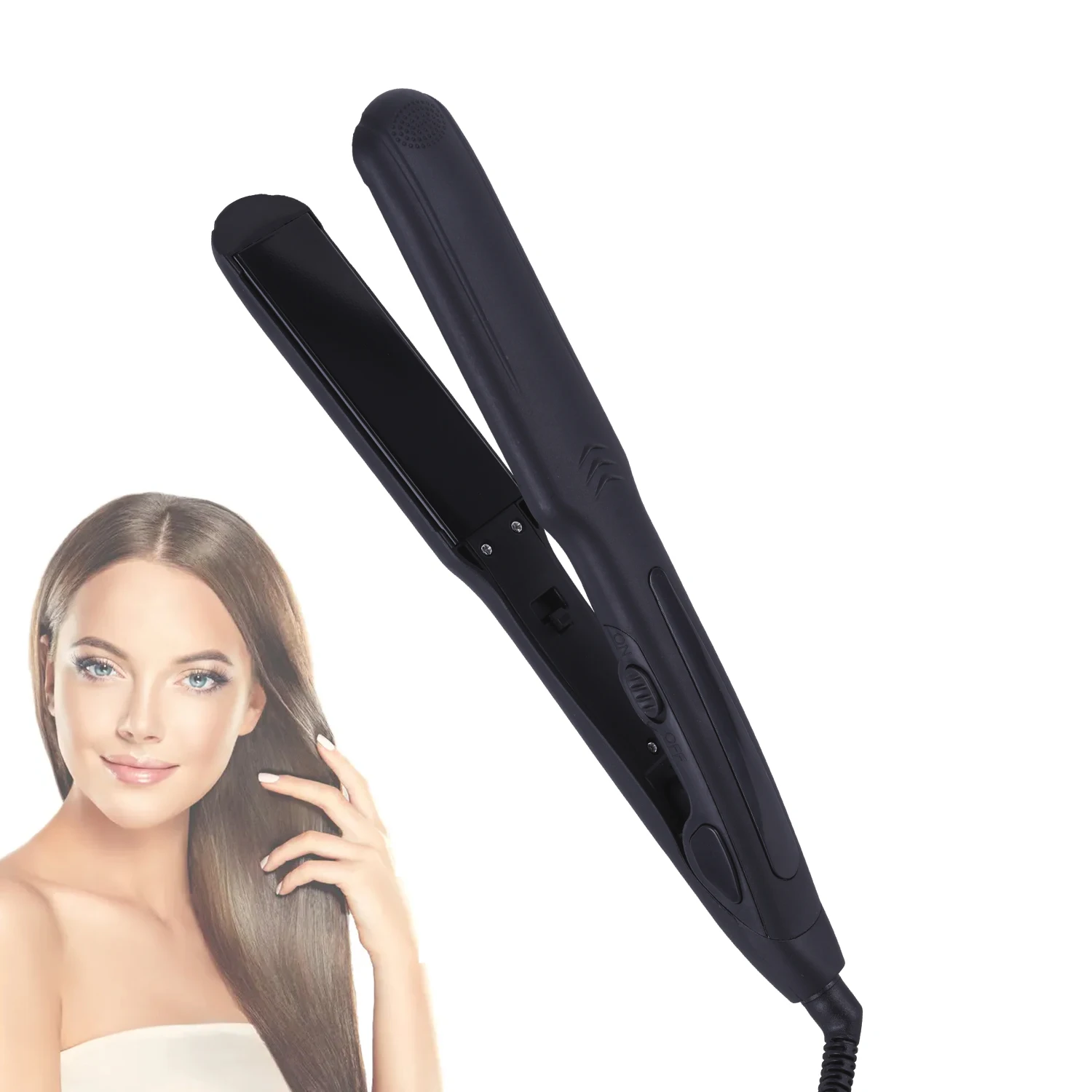 Ceramic Flat Irons Private Label Wholesale Wide Plate Hair Straightening LED Professional Hair Straightener
