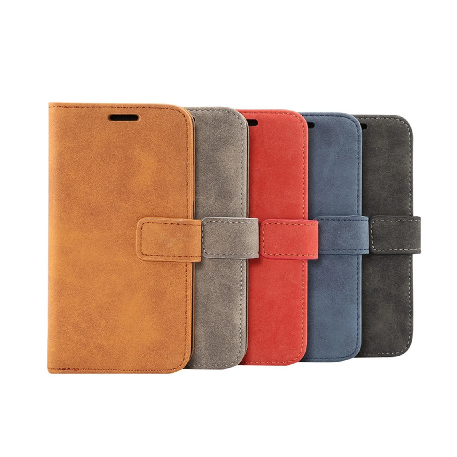 
Wallet Case Friendly PU Leather Phone Cover with Card Slot For iPhone Samsung LG 