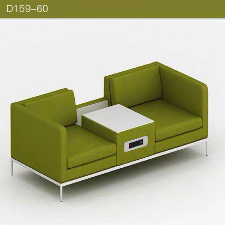 Modern Sectional Office Lounge Sofa Set Modular Solid Surface Leather Sofa with Wooden Frame for Living Room or Hotel