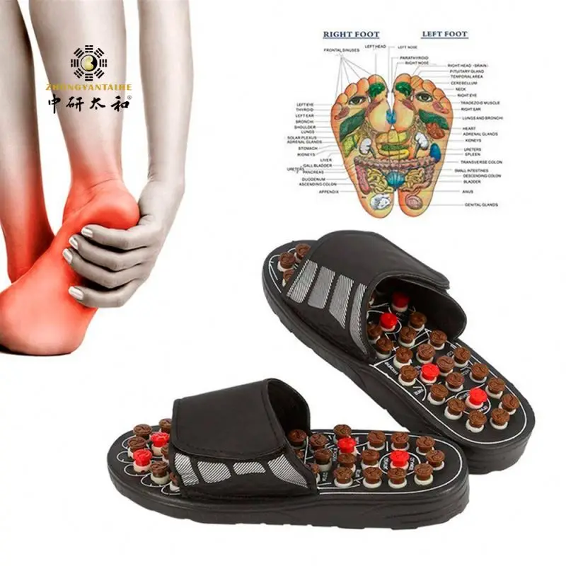 Therapeutic Reflexology Sandals Foot Acupoint Massage Shiatsu Arch Pain Massage Slipper