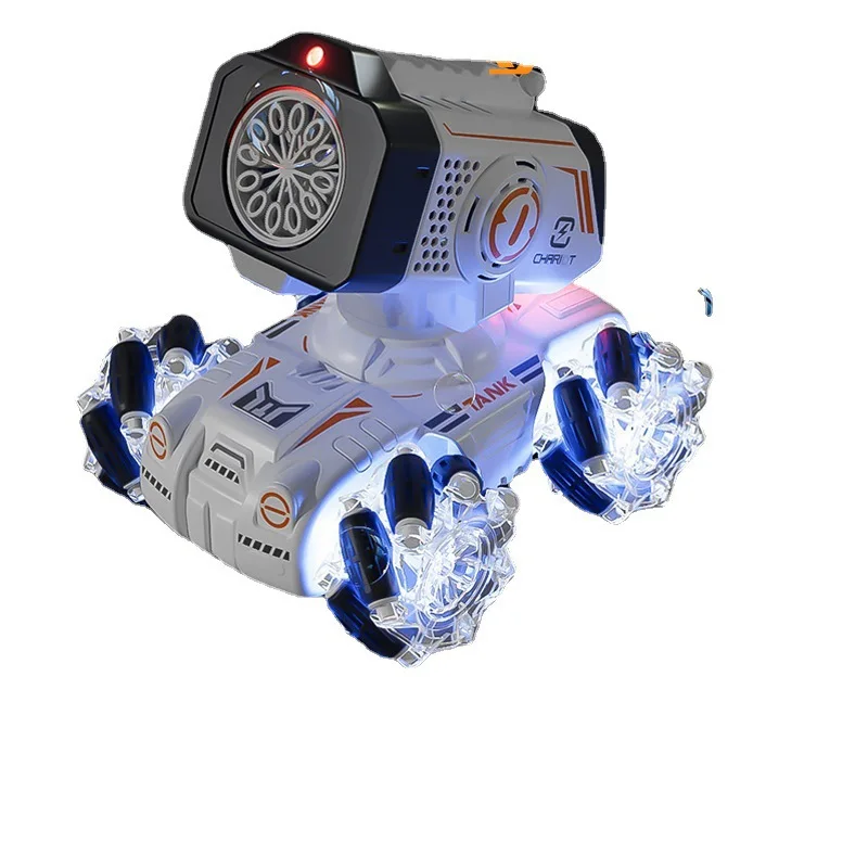 2023 New 2.4GHz Gesture RC Drifting Stunt Car 360 Rotate 12 Holes Blow Remote Control Bubbles Car Toys Tank For Kids