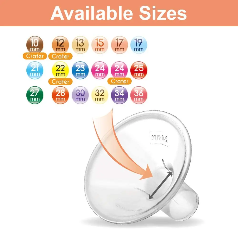 2023 hot selling Breast Pump accessories PP Flange 13mm 15mm 17mm 19mm 21mm 24mm breastfeeding BPA Free Food Grade Shield