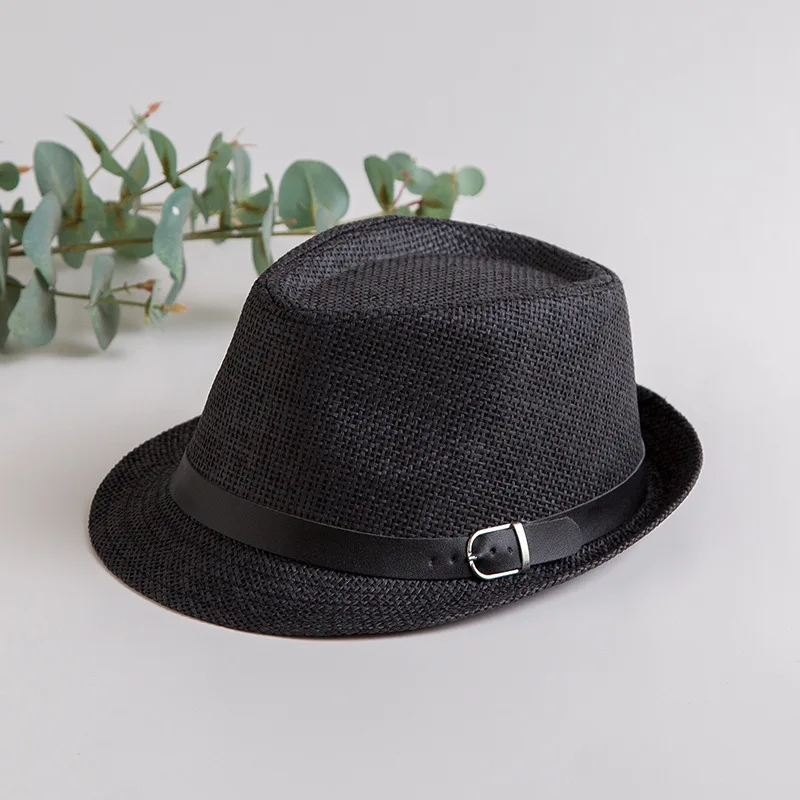 Summer Panama Hat Sun Straw Paper Turf Beach Fedora Hat
