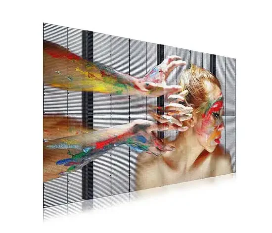 TOP vision Indoor Store Window Advertising Led Screen Display RGB Transparent Led Display Screen