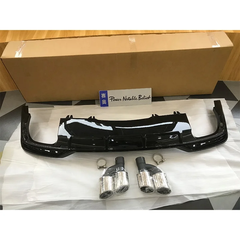 S5 2020 2021 Rear diffuser for Audi A5 S5 style refit Rear diffuser 4-exhause for audi a5 s5 rear lip 2020 2021 2022