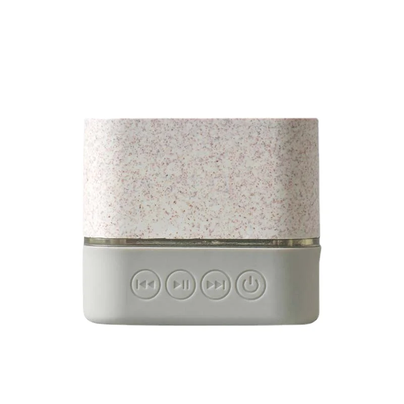 2023 Best Eco-friendly Smart Wheat Straw Wireless Speaker Outdoor Portable Mini Speaker Promotional Gift Bluetooth Speaker