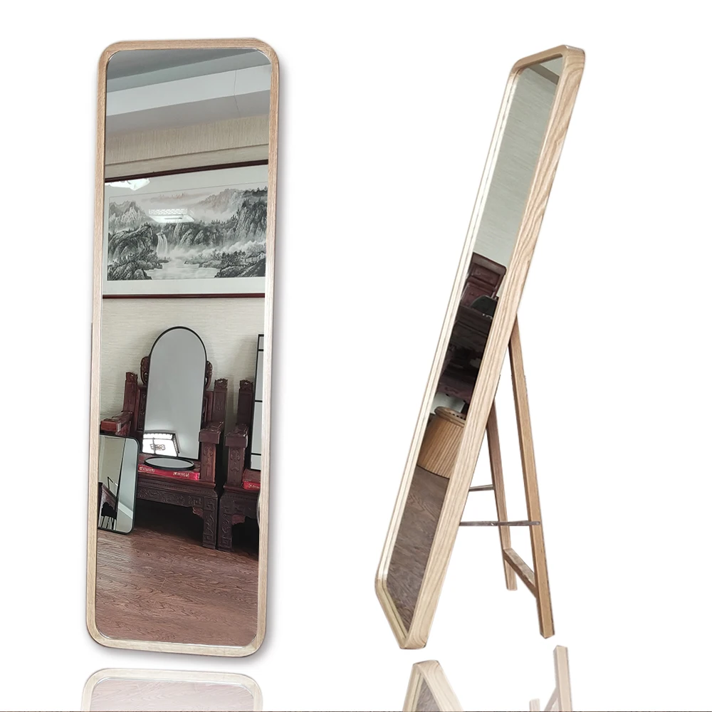custom nordic wooden framed full length living room bedroom decorative standing floor mirror espejo spiegel miroir