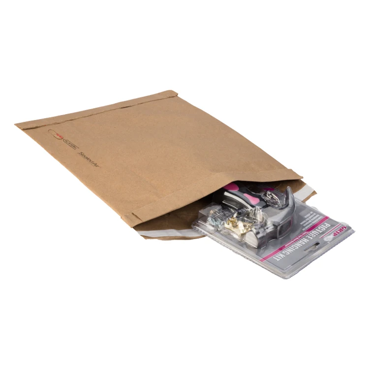 Recyclable custom logo protected side gusset bubble self achieve packaging cardboard envelope kraft paper mailer mailing bag