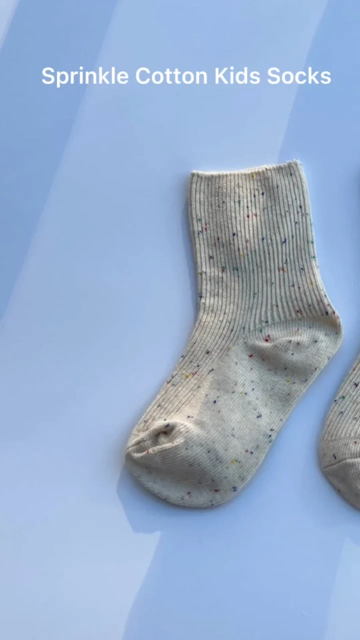 Double Needle kids wool socks  boy tube socks Sprinkles Baby wool blend socks