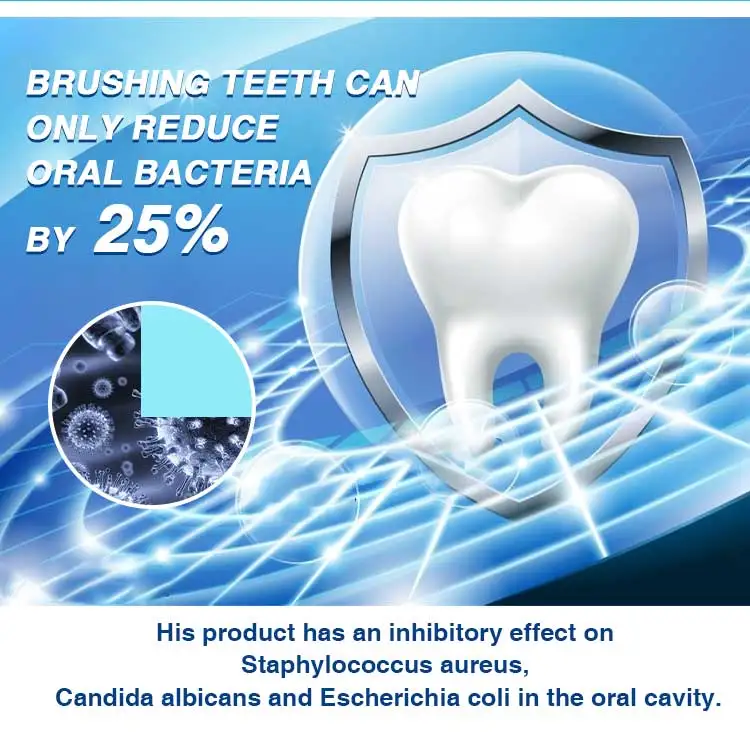 Private label travel organic whitening activated mouth wash bottle mint mouthwash