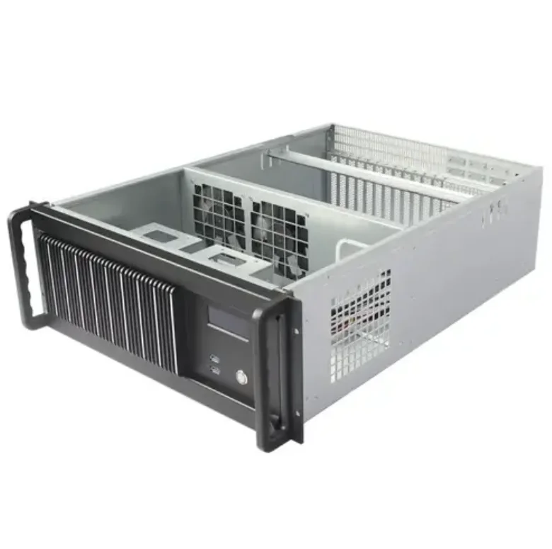 Popular 12GPU atx/eatx/eeb 4U server case led server chassis with display workstation for monitoring